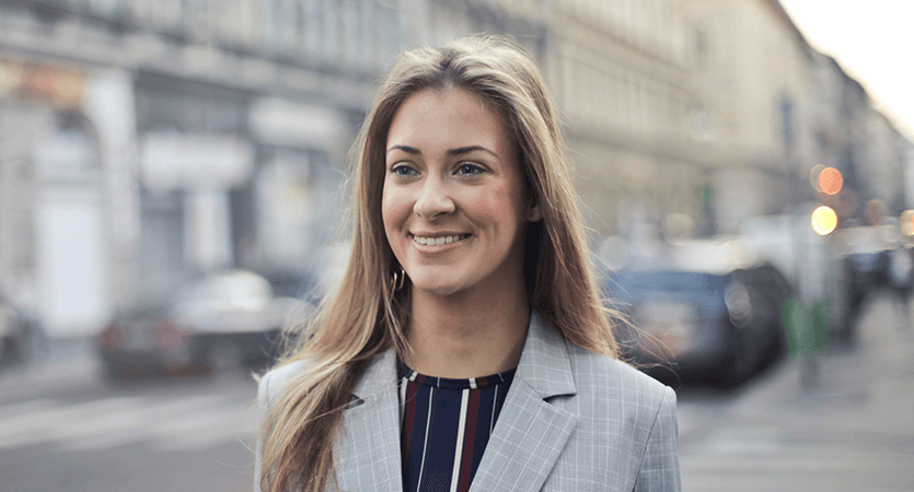 happy young professional woman